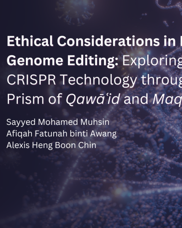 Ethical Considerations in Human Genome Editing: Exploring CRISPR Technology through the Prism of Qawāʿid and Maqāṣid